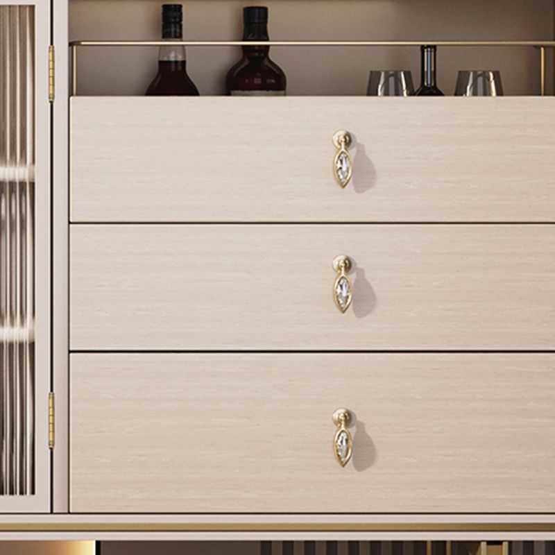 Porte di vetro contemporanea Sideboard a buffet bianco scheda laterale