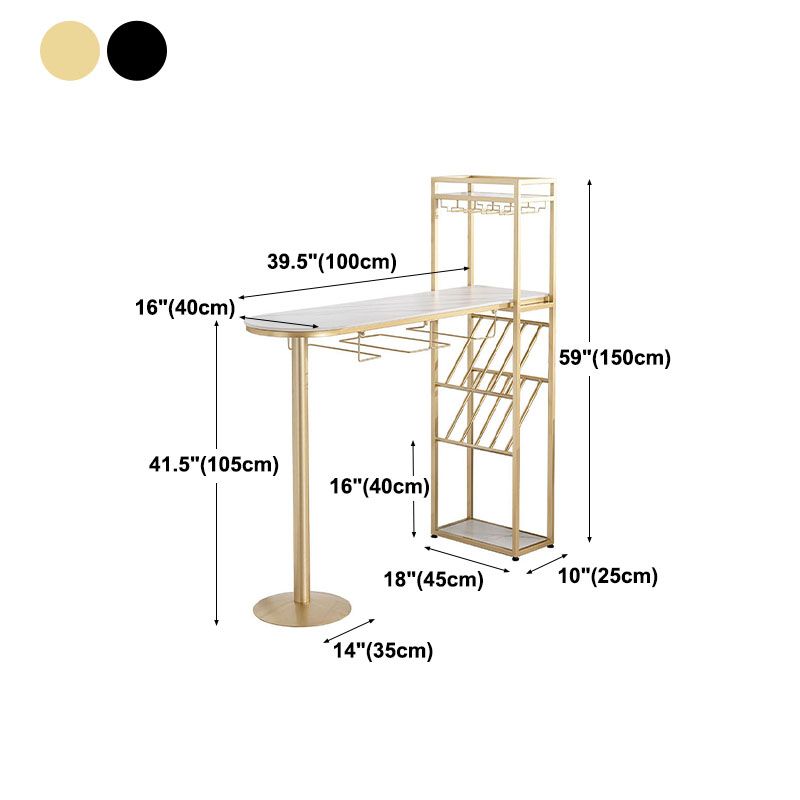 Nordic Style Bar Table Stone Top Pub Table with Wine Cabinet for Dining Room Clearhalo 'Bar Furniture' 'Bar Tables' 'bar_tables' 'furn' 'furn_bar_tables' 'Furniture' 'furniture_bar_tables' 'Kitchen & Dining Furniture' 'kitchen&dining_furn' 'kitchen' 1200x1200_5533da74-3905-4fcf-8243-dada5c4fc64b