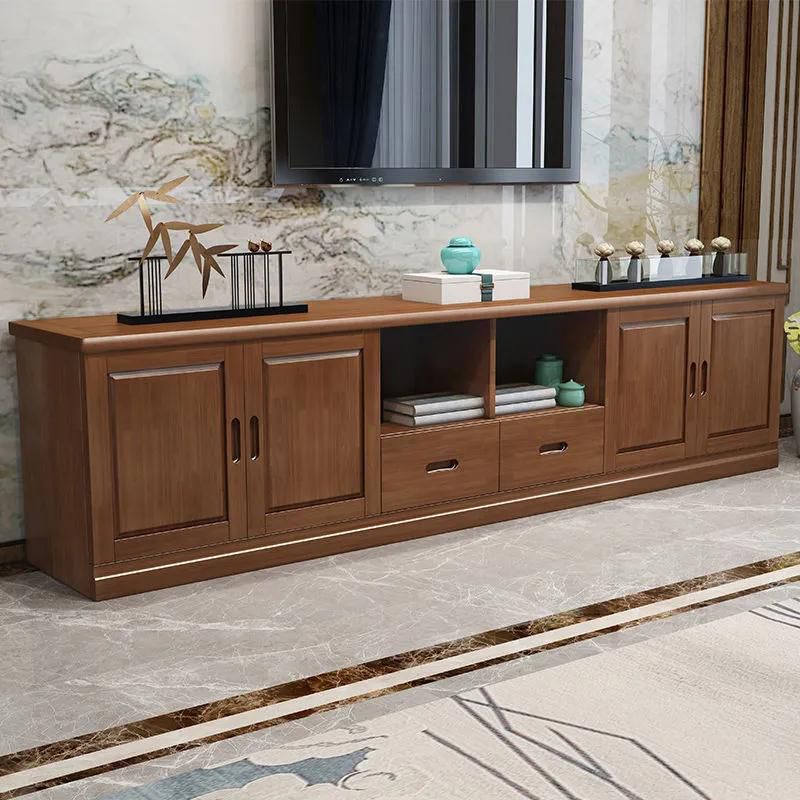 Console TV in legno massiccio tradizionale Open Car stoccaggio TV con mobile
