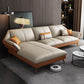 33.4"H Faux Leather Flared Arm Sofa & Chaise for Living Room