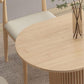Modern Wood Double Pedestal Dining Table Natural Oval Table for Kitchen Clearhalo 'Dining Tables & Seating' 'Dining Tables' 'dining_table' 'furn' 'furn_dining_table' 'Furniture' 'Kitchen & Dining Furniture' 1200x1200_5535d41b-3fad-4f69-9d57-b49cbcea67c5