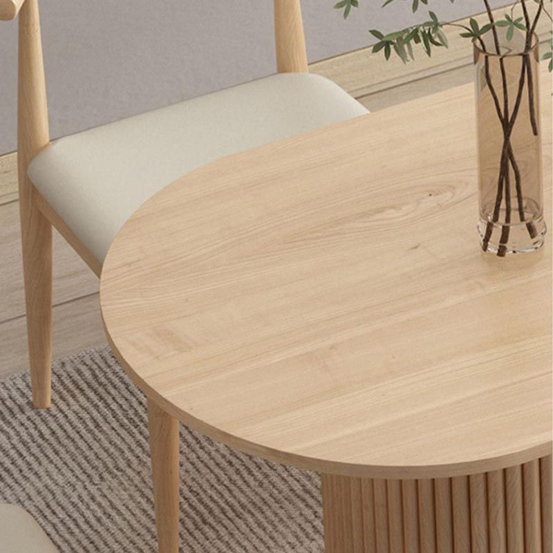 Modern Wood Double Pedestal Dining Table Natural Oval Table for Kitchen Clearhalo 'Dining Tables & Seating' 'Dining Tables' 'dining_table' 'furn' 'furn_dining_table' 'Furniture' 'Kitchen & Dining Furniture' 1200x1200_5535d41b-3fad-4f69-9d57-b49cbcea67c5