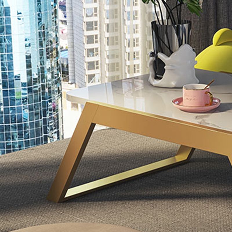 Glam Sled Coffee Table Slate Rectangular Coffee Table Set for Home