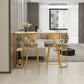 Glam Style Fixed Bar Table 1/2/3 Pieces Stone Counter Table for Dining Room Clearhalo 'Bar Furniture' 'furn' 'furn_home_bar_bar_sets' 'Furniture' 'Home Bars & Bar Sets' 'home_bar_bar_sets' 'Kitchen & Dining Furniture' 1200x1200_553725a9-bfcb-4d8e-b4d4-b4e306a882a0