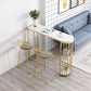 Glam Marble Table with Oval Table Top Gold Double Pedestal Table with 42-inch Height Clearhalo 'Bar Furniture' 'Bar Tables' 'bar_tables' 'furn' 'furn_bar_tables' 'Furniture' 'furniture_bar_tables' 'Kitchen & Dining Furniture' 1200x1200_5537f3ad-ecb8-4346-bfa5-df0f8b33c9b1