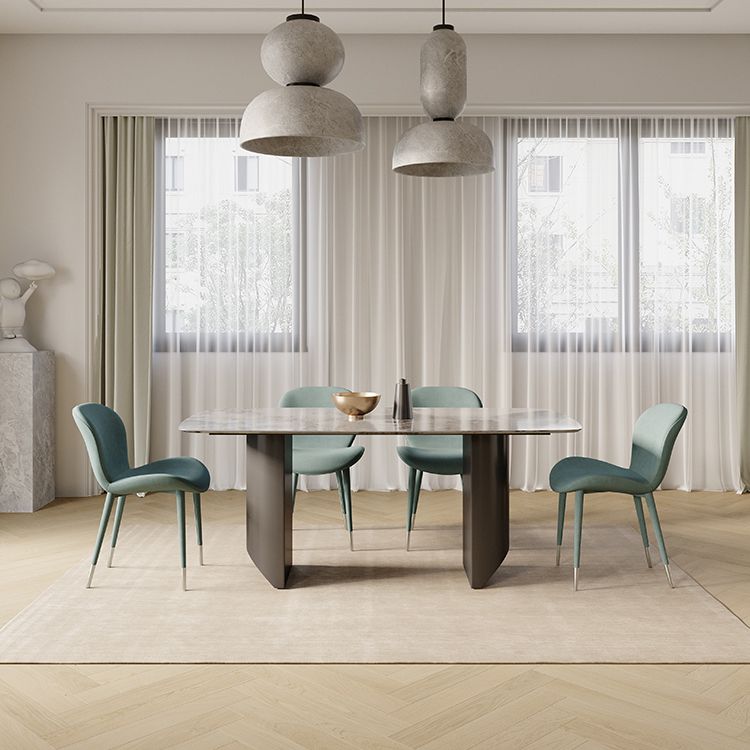 Modern Rectangle Dining Table Set 1/4/5/7 Pieces Sintered Stone Top Dinette Set Clearhalo 'Dining Room Sets' 'Dining Tables & Seating' 'dining_room_set' 'furn' 'furn_dining_room_set' 'Furniture' 'furniture_dining_room_set' 'Kitchen & Dining Furniture' 1200x1200_55383e2a-8c20-4619-bf98-f1f587aba8b2