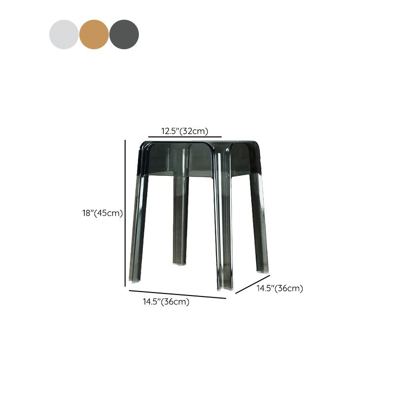 Contemporary Backless Bar-stool Plastic Counter Bar Stool with Plastic Legs for indoor Clearhalo 'Bar Furniture' 'Bar Stools' 'bar_stools' 'furn' 'furn_bar_stools' 'Furniture' 'Kitchen & Dining Furniture' 1200x1200_553847c2-245e-41b5-8763-01017db574fa