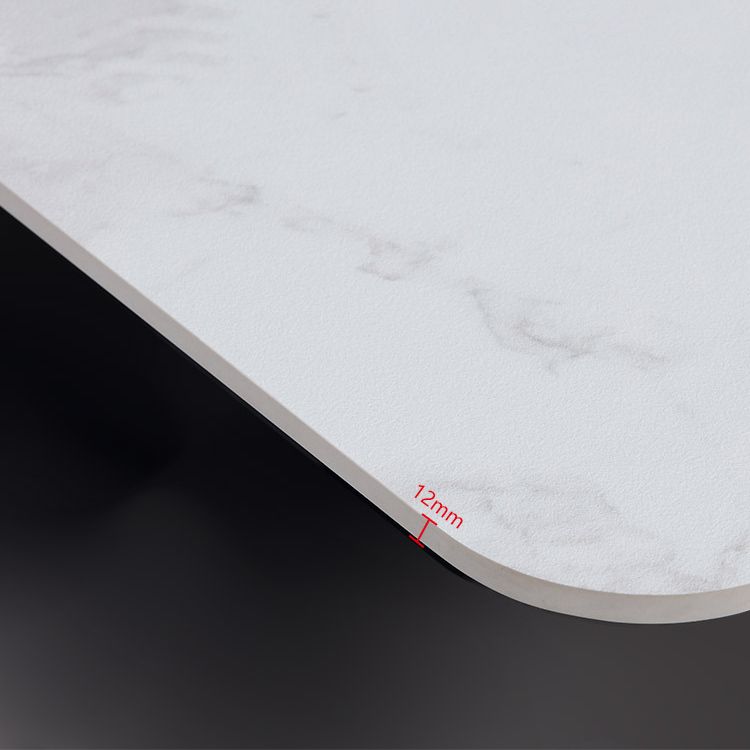 Glam weiß gesinterte Stein Esstisch Set 1