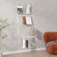 Ladder Open Back Bookshelf Acrylic Scandinavian Bookcase with Shelves