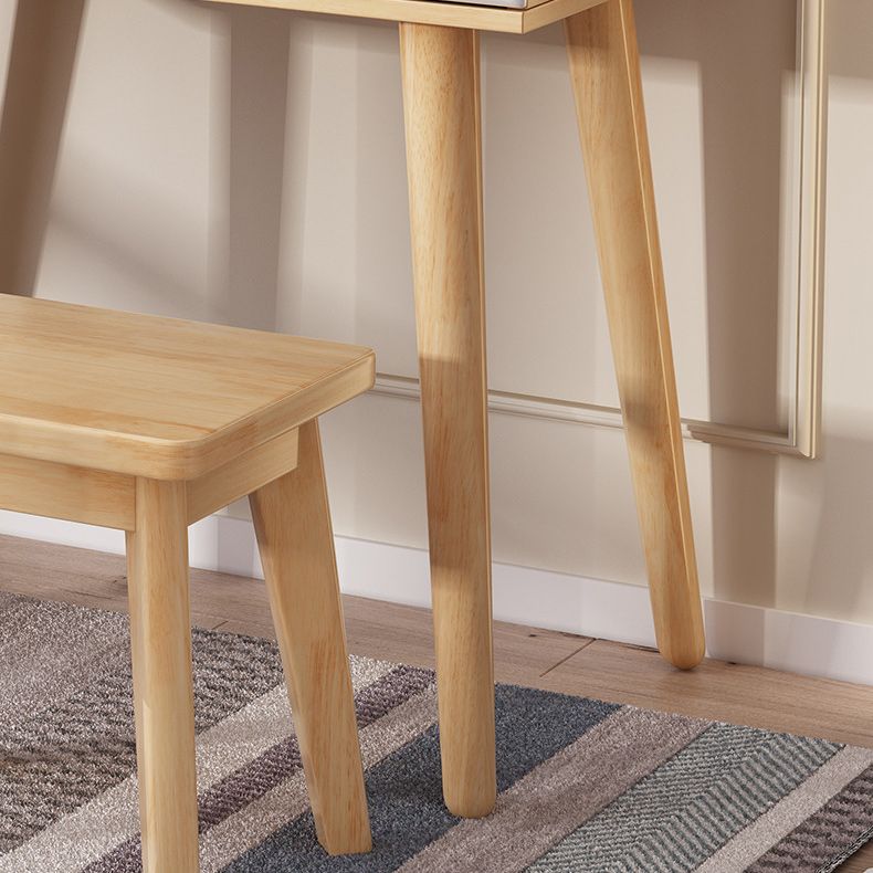 Tavolo da toeletta per trucco di gomma scandinavo 2 cassetti di vanità