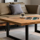 Solid Wood Coffee Table Trestle Medium Wood Coffee Cocktail Table Clearhalo 'Coffee & Accent Tables' 'Coffee Tables' 'coffee_tables' 'furn' 'furn_coffee_tables' 'Furniture' 'Living Room Furniture' 1200x1200_553c5448-96b0-457c-98fa-138c3578f10c