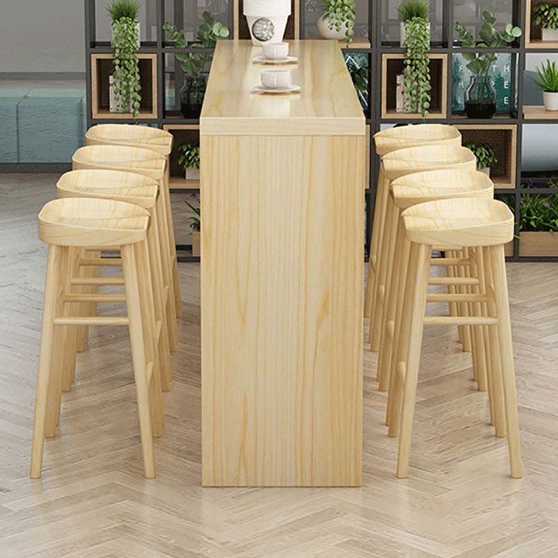 Contemporary Rectangle Wood Top Counter Table 42-inch Height Bar Table Clearhalo 'Bar Furniture' 'Bar Tables' 'bar_tables' 'furn' 'furn_bar_tables' 'Furniture' 'furniture_bar_tables' 'Kitchen & Dining Furniture' 1200x1200_553ddc1c-4d4c-4a9b-a665-c0d75bad2c94
