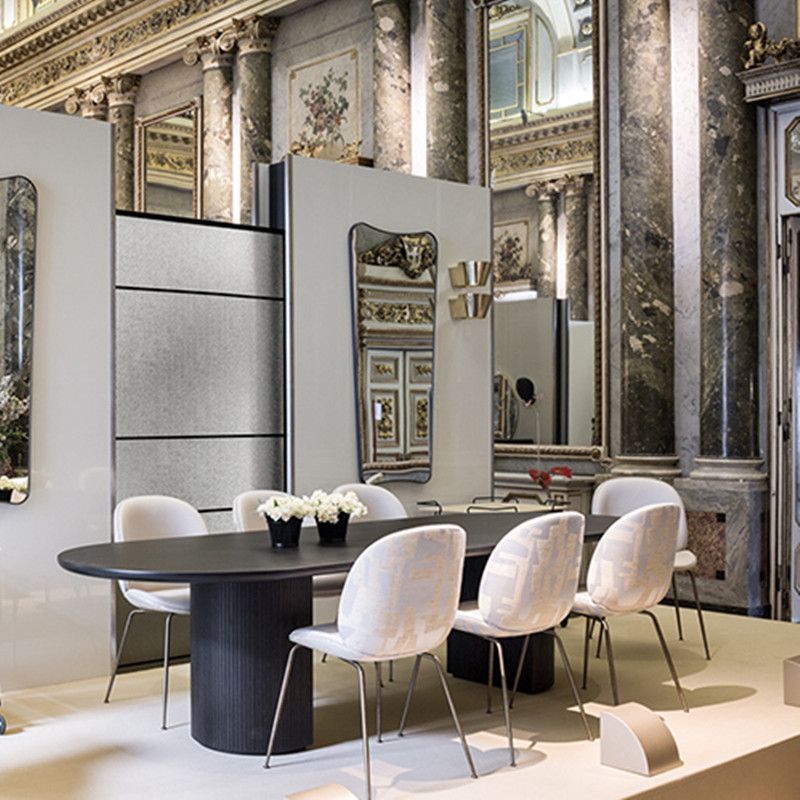 Oval Double Pedestal Modern Table Black Solid Wood Fixed Table Clearhalo ' dining_table' 'Dining Tables & Seating' 'Dining Tables' 'furn' 'furn_dining_table' 'Furniture' 'furniture_dining_table' 'Kitchen & Dining Furniture' 'kitchen&dining_furn' 'kitchen' 'kitchen_dining_table' 1200x1200_553e253c-c128-43f7-abe0-736b65f47284