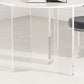 Round Transparent Base Dining Table Modern Stone Table for Kitchen