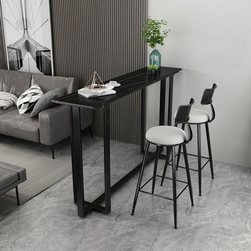 Industrial Rectangle Bar Table Set 1/3 Pcs Metal Frame Bar Table and Stools Clearhalo 'Bar Furniture' 'furn' 'furn_home_bar_bar_sets' 'Furniture' 'Home Bars & Bar Sets' 'home_bar_bar_sets' 'Kitchen & Dining Furniture' 1200x1200_5541443f-bda1-4b9b-9d2f-48bcd3bfab0a