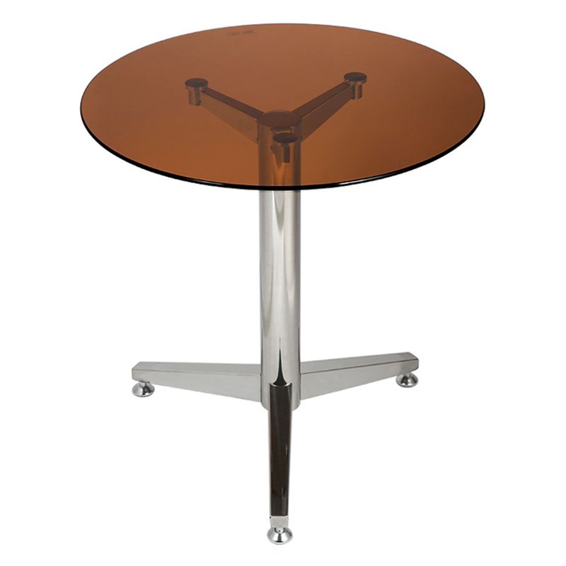 Clear Tempered Glass Dining Table Contemporary Dining Site Table with Tripod Base Clearhalo ' dining_table' 'Dining Tables & Seating' 'Dining Tables' 'furn' 'furn_dining_table' 'Furniture' 'furniture_dining_table' 'Kitchen & Dining Furniture' 'kitchen&dining_furn' 'kitchen' 'kitchen_dining_table' 1200x1200_5541e3ad-a603-4381-af6f-c4af92ecfb22