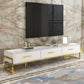 Console multimédia de rangement fermée Console de meuble TV Glam avec 3 tiroirs