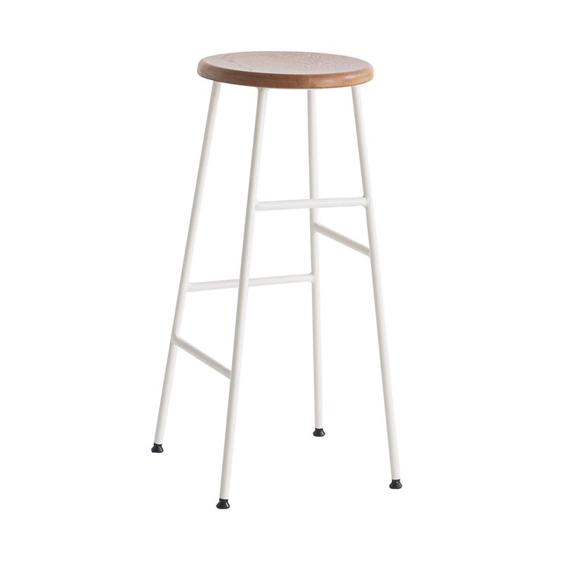 Modern Armless Backless Counter Stool Steel Dessert Shop Bar Stool with Wooden Seat Clearhalo 'Bar Furniture' 'Bar Stools' 'bar_stools' 'furn' 'furn_bar_stools' 'furniture_bar_stools' 'Kitchen & Dining Furniture' 'kitchen&dining_furn' 'kitchen' 'kitchen_furn' Furniture' 1200x1200_554210ca-1a01-41ea-8126-f15960d9d2b8