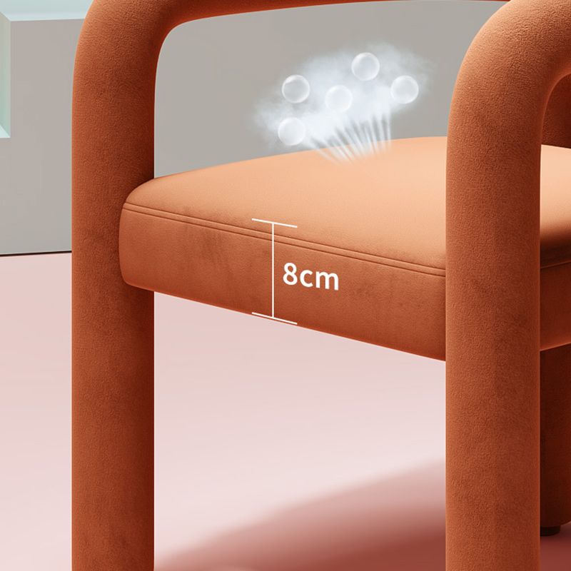 Contemporary Arm Chair Upholstered Open Back Dining Armchair Clearhalo 'Dining Chairs' 'Dining Tables & Seating' 'dining_chair' 'furn' 'furn_dining_chair' 'Furniture' 'Kitchen & Dining Furniture' 1200x1200_55421c5c-c2db-4cff-97a4-079137c8a3cb