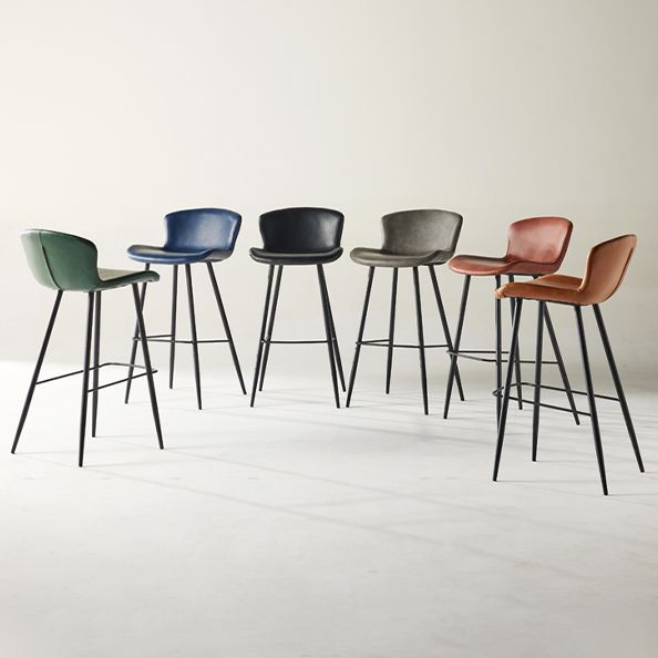 Metal Industrial Kitchen Dining Room Armless Stool Low Back Bar Stool Clearhalo 'Bar Furniture' 'Bar Stools' 'bar_stools' 'Furniture' 'furniture_bar_stools' 'Kitchen & Dining Furniture' 1200x1200_554266fd-1707-43e6-a649-51652fb4821a