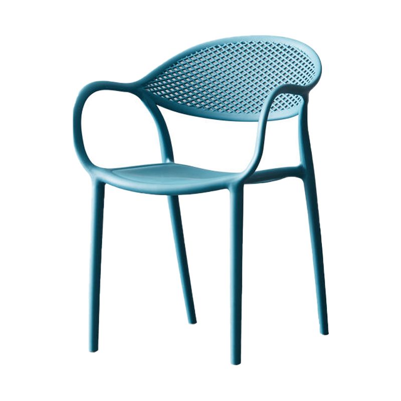 Contemporary Plastic Arm Chair Open Back Kitchen Dining Room Chair Clearhalo 'Dining Chairs' 'Dining Tables & Seating' 'dining_chair' 'furn' 'furn_dining_chair' 'Furniture' 'furniture_dining_chair' 'Kitchen & Dining Furniture' 1200x1200_5542d23a-61f0-4fe1-b212-365f97034b9f