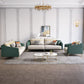 Green Living Room Sofa Sloped Arm Modern Faux Leather Settee with Brass Legs Clearhalo 'furn' 'furn_sofas' 'Furniture' 'furniture_sofas' 'Living Room Furniture' 'Sofa' 'sofas' 1200x1200_55465b57-d625-461c-a850-76af3883315d