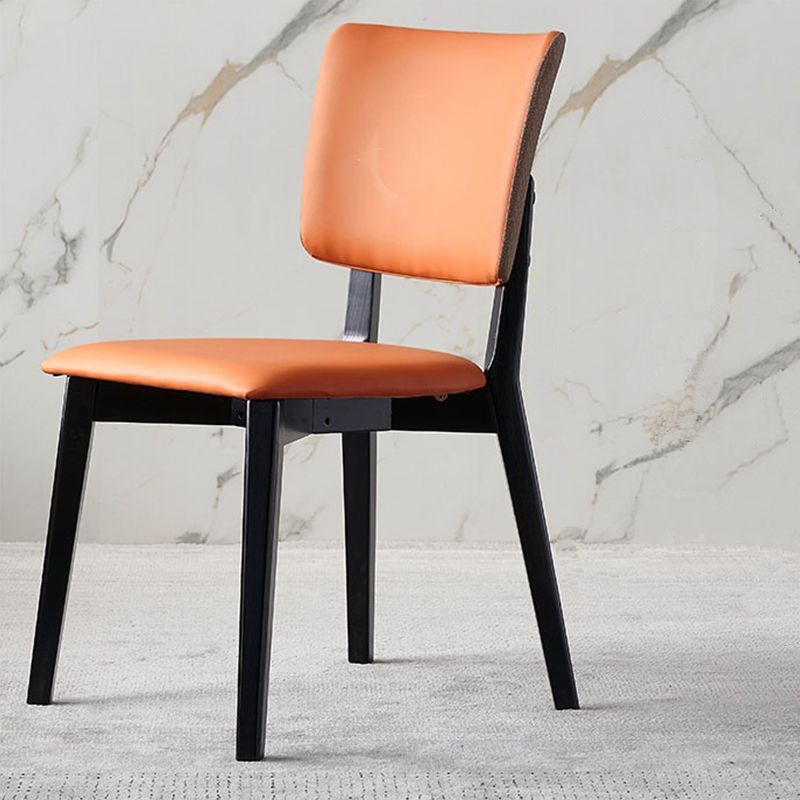 Oak Solid Wood Dining Chair Upholstered Armless Dining Chairs