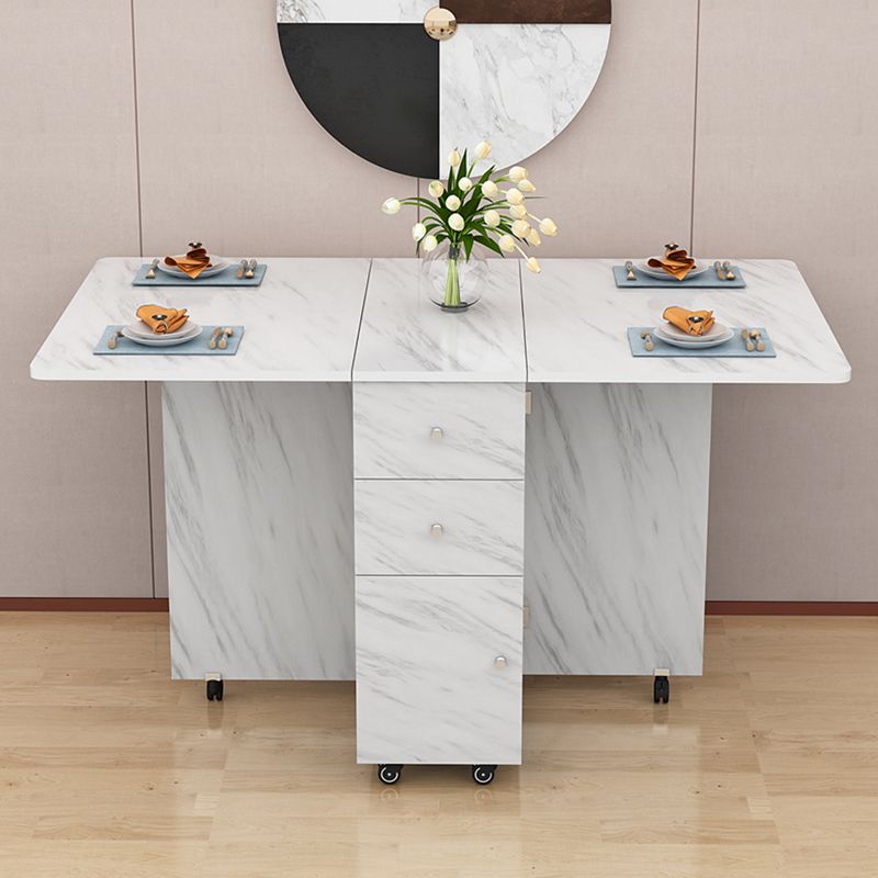 Manufactured Wood Mid-Century Modern Table Rectangle Wood Top Table with Drop Leaf Clearhalo ' dining_table' 'Dining Tables & Seating' 'Dining Tables' 'furn' 'furn_dining_table' 'Furniture' 'furniture_dining_table' 'Kitchen & Dining Furniture' 'kitchen&dining_furn' 'kitchen' 'kitchen_dining_table' 1200x1200_554a49f2-3a54-4920-a06d-2b0f5596ed8c