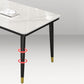 Rectangle Stone Top Dining Table Glam Style Kitchen Dining Table with 4 Legs Clearhalo 'Dining Tables & Seating' 'Dining Tables' 'dining_table' 'furn' 'furn_dining_table' 'Furniture' 'Kitchen & Dining Furniture' 1200x1200_554adf5d-c87d-42a8-acd1-52216c0f2403