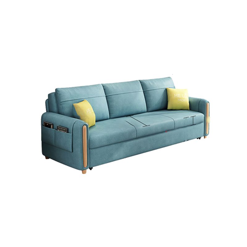 Green Faux leather Sleeper Sofa Scandinavian Style Sofa Bed for Home Clearhalo 'furn' 'furn_futons' 'Furniture' 'Futons & Daybeds' 'Futons' 'Living Room Furniture' 1200x1200_554cad0c-a17e-4f7c-ba40-6ca3fbe4dc5d