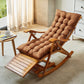Chaise à bascule moderne Bamboo Rocker avec coussins amovibles