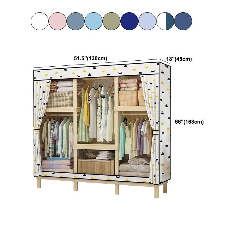 Eigentijdse stijl garderobe massief hout 1-deuren garderobe kast met stoffen staaf