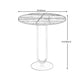 21.6"Tall Round Stone Top End Table Iron Pedestal Sofa Side Table Clearhalo 'Coffee & Accent Tables' 'End & Side Tables' 'end_side_tables' 'furn' 'furn_end_side_tables' 'Furniture' 'Living Room Furniture' 1200x1200_5550d5d3-ad6b-4cb5-b486-81febb25c8d4