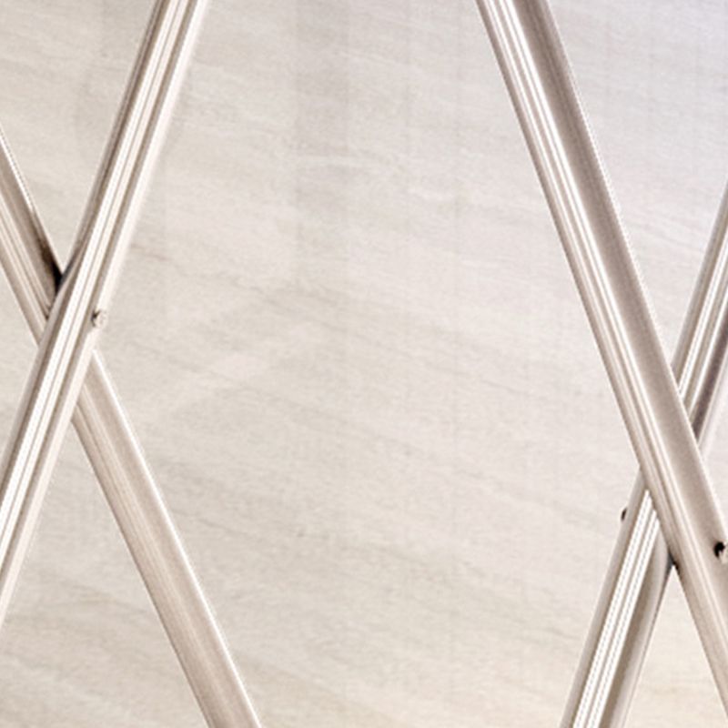 Tavolo in metallo e legno 31,5 "L tavolo da pranzo rettangolare in stile moderno di metà secolo