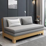 Convertible Faux Leather Contemporary Armless Bed Settee with Pillows Clearhalo 'furn' 'furn_sofas' 'Furniture' 'Living Room Furniture' 'Sofa' 'sofas' 1200x1200_5552d694-2639-48f4-afbd-4ba42ed3a150