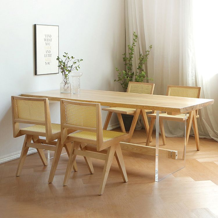 Modern Brown Solid Wood Table Specialty Dining Table for Home