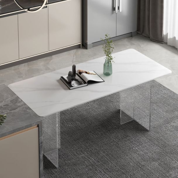 Modern 1/2/5 Pieces Dining Set Rectangle Stone Dining Table for Dining Room Kitchen Clearhalo 'Dining Room Sets' 'Dining Tables & Seating' 'dining_room_set' 'furn' 'furn_dining_room_set' 'Furniture' 'Kitchen & Dining Furniture' 1200x1200_5554eb72-6aac-43e8-bc06-12e30766432c