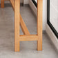 Modern Beige Wood Bar Dining Table Rectangle Indoor Bistro Table with Footrest Clearhalo 'Bar Furniture' 'Bar Tables' 'bar_tables' 'furn' 'furn_bar_tables' 'Furniture' 'furniture_bar_tables' 'Kitchen & Dining Furniture' 1200x1200_55584a54-a99d-4eb6-9fd0-8bb3d9de4ee1