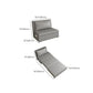 Sleton senza braccia contemporaneo di divano in pelle in pelle legate futon