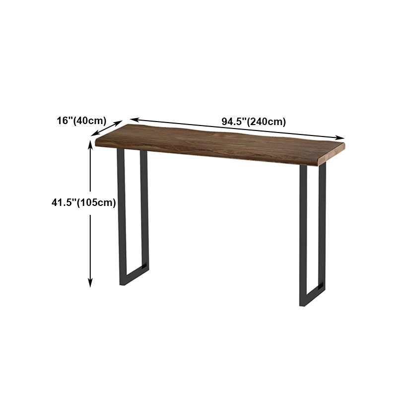 Pine Wood Bar Dining Table Industrial Bar Table with Sled Base for Balcony Clearhalo 'Bar Furniture' 'Bar Tables' 'bar_tables' 'furn' 'furn_bar_tables' 'Furniture' 'furniture_bar_tables' 'Kitchen & Dining Furniture' 1200x1200_5558c509-0544-4eea-89e3-7249254fb261
