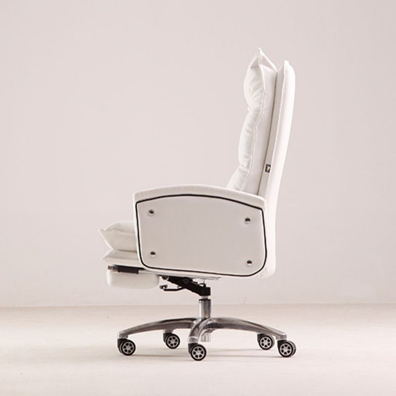 Modern Upholstered Task Chair Faux Leather Arm Chair with Wheels Clearhalo 'furn' 'furn_office_chair' 'Furniture' 'Office Chairs' 'Office Furniture' 'office_chair' 1200x1200_5558d3b2-7926-454a-be23-0bb2cb70610a