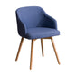 Modern Style Wood Arm Chair Upholstered Fabric Dining Side Chair 19.6"x19.6"x29.9" Clearhalo 'Dining Chairs' 'Dining Tables & Seating' 'dining_chair' 'furn' 'furn_dining_chair' 'Furniture' 'furniture_dining_chair' 'Kitchen & Dining Furniture' 1200x1200_555a8f3b-5423-4059-bca6-b1a8cd46d4e1
