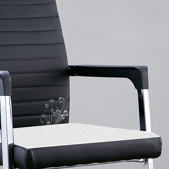 Silver Metal Modern Office Chair Mid and High Back Mesh and Leather Conference Chair Clearhalo 'furn' 'furn_office_chair' 'Furniture' 'Office Chairs' 'Office Furniture' 'office_chair' 1200x1200_555b76d3-9049-475b-a13f-fb4a06dc39ac