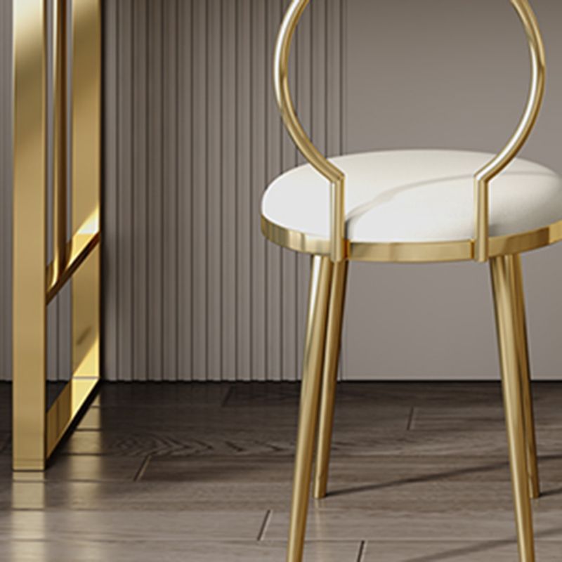 5 Schubladen Make -up Tisch Schreibtisch Eitelkeit Stein Top Dresser in Weiß