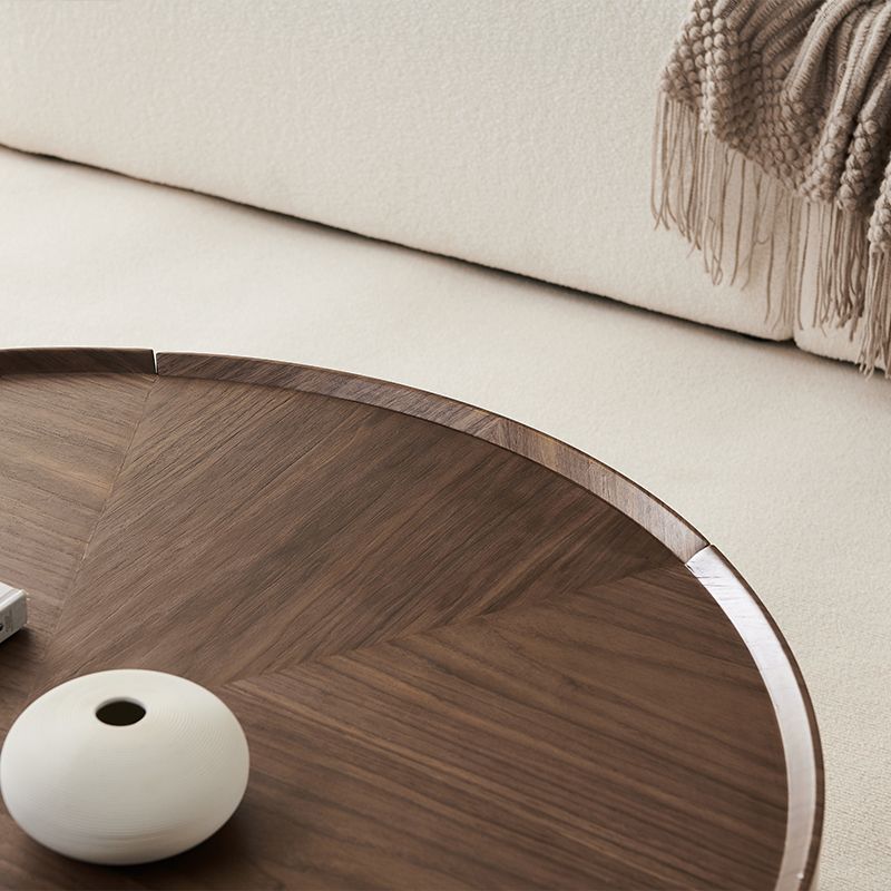 Round Wood Cocktail Table Set with 2 Drawers Modern Walnut Coffee Table Clearhalo 'Coffee & Accent Tables' 'Coffee Tables' 'coffee_tables' 'furn' 'furn_coffee_tables' 'Furniture' 'Living Room Furniture' 1200x1200_555cc925-dd61-470d-8765-181cb7f11132