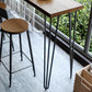 Pine Wood Bar Dining Table Industrial Rectangle Bar Table with 4 Legs Pedestal for Balcony Clearhalo 'Bar Furniture' 'Bar Tables' 'bar_tables' 'furn' 'furn_bar_tables' 'Furniture' 'furniture_bar_tables' 'Kitchen & Dining Furniture' 1200x1200_555f43e0-af9d-4994-8425-812d9f60aeb2