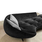 Living Room Chaise Rolled Arms Modern Chaise Lounge with Upholster