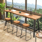 Taburete de comedor de madera Taburetes de bar contemporáneos en negro y marrón