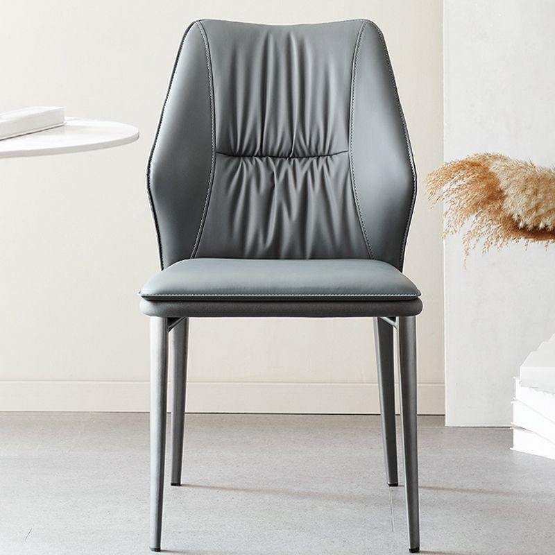 Faux lederen keuken eetstoelen hedendaagse wingback zijstoelen