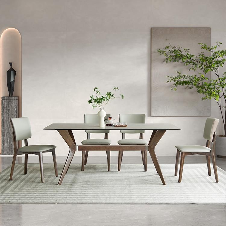 Minimalist 1/4/5/7 Pieces Furniture Stone Rectangle Dining Chairs Set in Gray Clearhalo 'Dining Room Sets' 'Dining Tables & Seating' 'dining_room_set' 'furn' 'furn_dining_room_set' 'Furniture' 'Kitchen & Dining Furniture' 1200x1200_5566a5b0-68ee-49c8-b5ba-3241fd054408